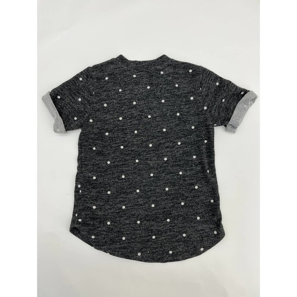 Monteau Girl's Star & Cherries Grey Polka-Dot Short Sleeve Top Small NEW - Picture 3 of 4